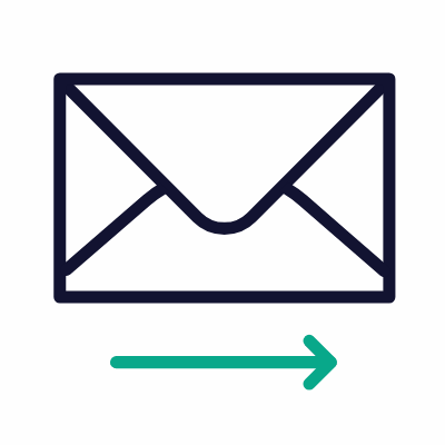 Envelope Right, Animated Icon, Outline