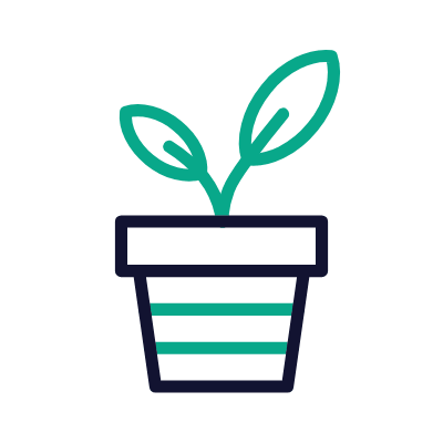 Plant Pot, Animated Icon, Outline