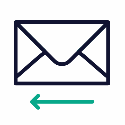 Envelope Left, Animated Icon, Outline