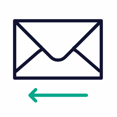 Mail Left, Animated Icon, Outline
