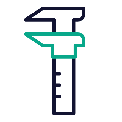 Caliper, Animated Icon, Outline