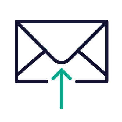 Mail Up, Animated Icon, Outline