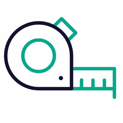 Tape Measure, Animated Icon, Outline