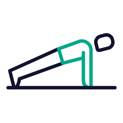 Pushups, Animated Icon, Outline