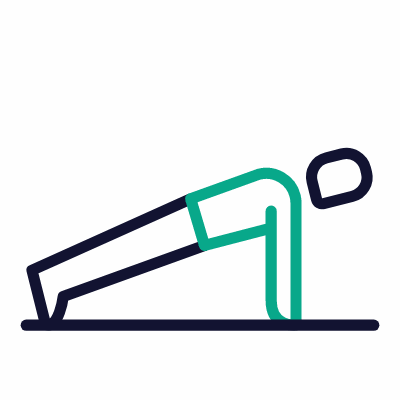 Pushups, Animated Icon, Outline