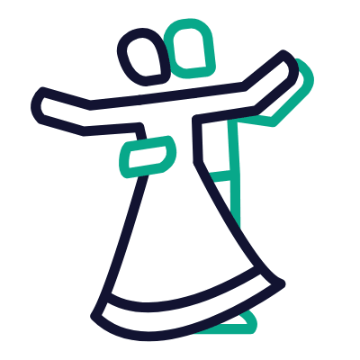 Ballroom Dance, Animated Icon, Outline