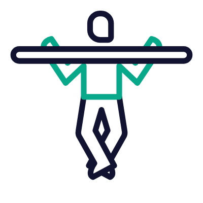 Pull-Ups, Animated Icon, Outline