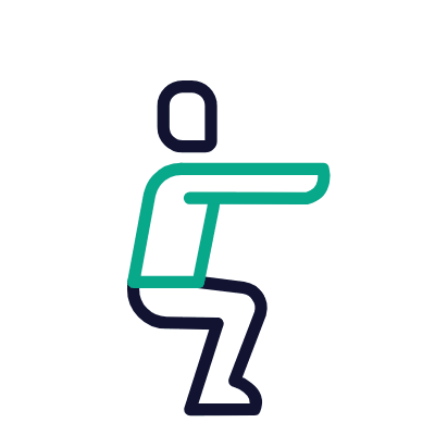 Squats, Animated Icon, Outline