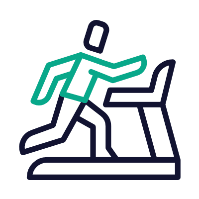 Treadmill, Animated Icon, Outline