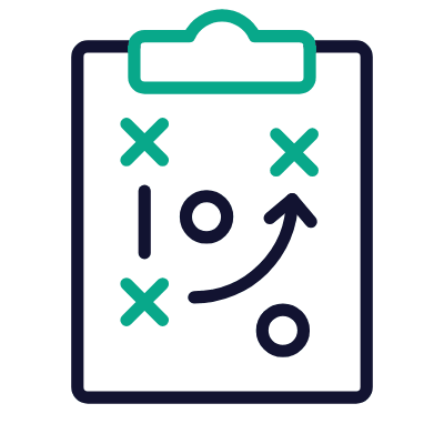 Clipboard Strategy, Animated Icon, Outline