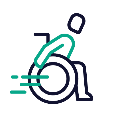 Handicapped, Animated Icon, Outline