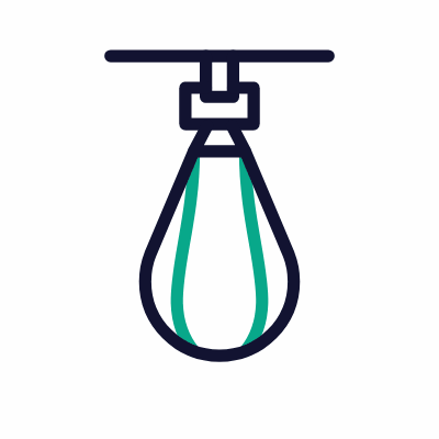 Small Punching Bag, Animated Icon, Outline