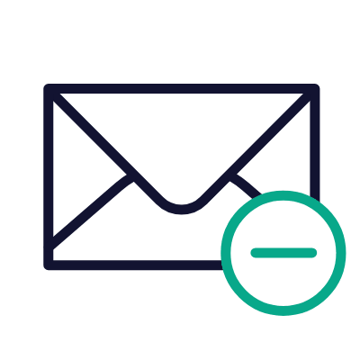 Mail Minus, Animated Icon, Outline