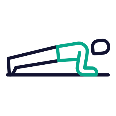 Plank, Animated Icon, Outline