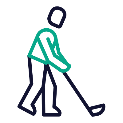 Golf, Animated Icon, Outline