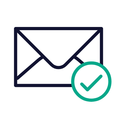 Mail Check, Animated Icon, Outline