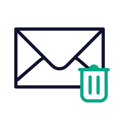 Mail Trash, Animated Icon, Outline