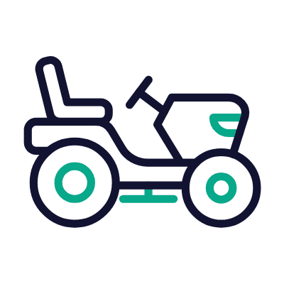 Lawn Mower, Animated Icon, Outline
