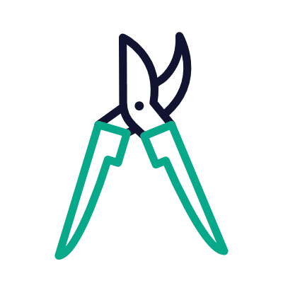Pruning Shears, Animated Icon, Outline