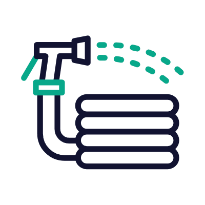 Water Hose, Animated Icon, Outline