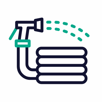 Water Hose, Animated Icon, Outline