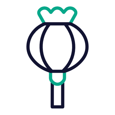 Poppy, Animated Icon, Outline
