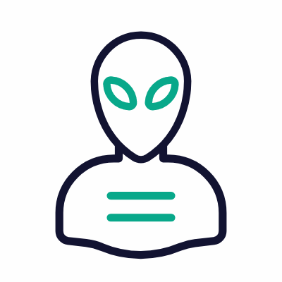 Alien, Animated Icon, Outline