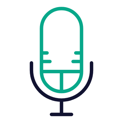 Microphone, Animated Icon, Outline