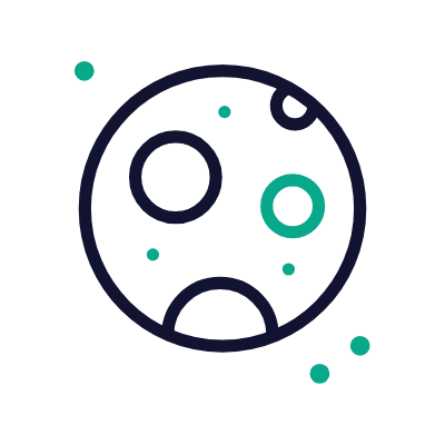 Moon, Animated Icon, Outline