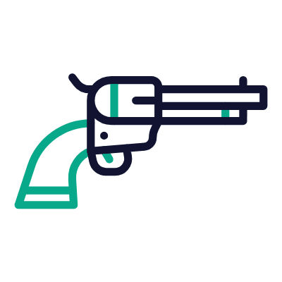 Revolver, Animated Icon, Outline