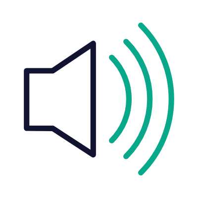 Volume Level 3, Animated Icon, Outline