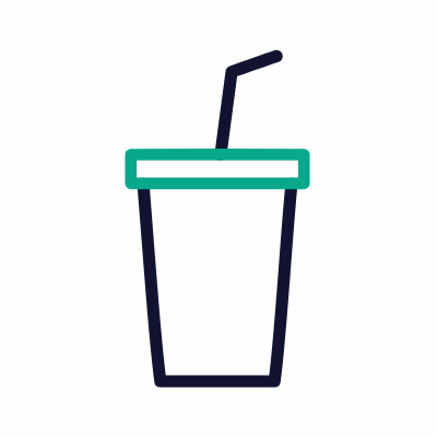 Beverages, Animated Icon, Outline