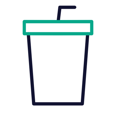 Soda Cup, Animated Icon, Outline