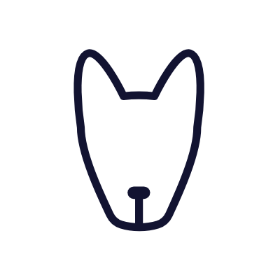 Dog head, Animated Icon, Outline
