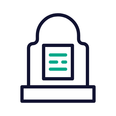 Tombstone Old, Animated Icon, Outline