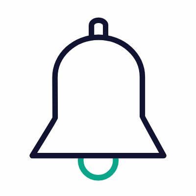 Bell, Animated Icon, Outline