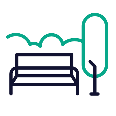 Park, Animated Icon, Outline
