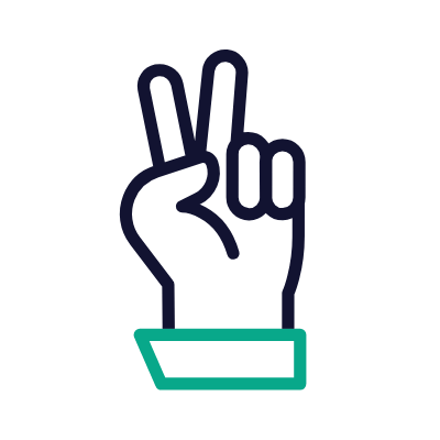 Peace Sign, Animated Icon, Outline