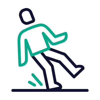 Slippery Floor, Animated Icon, Outline