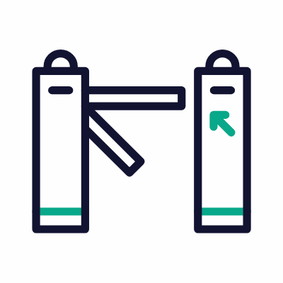 Turnstile, Animated Icon, Outline