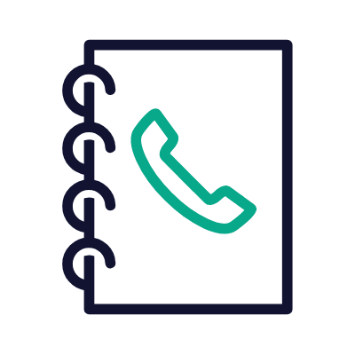 Phone Book, Animated Icon, Outline