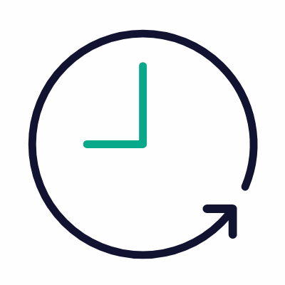 Time Reversed, Animated Icon, Outline