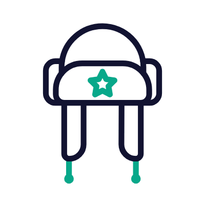 Russian Hat, Animated Icon, Outline