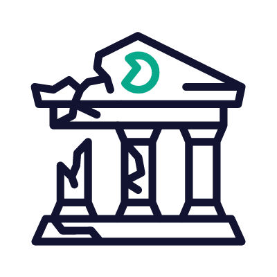Ruins, Animated Icon, Outline