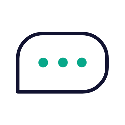 Chat Dots, Animated Icon, Outline