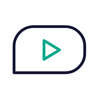 Chat Play, Animated Icon, Outline