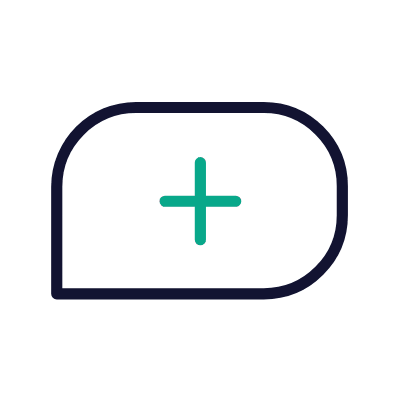 Chat Plus, Animated Icon, Outline