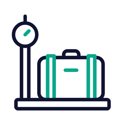 Baggage Scale, Animated Icon, Outline