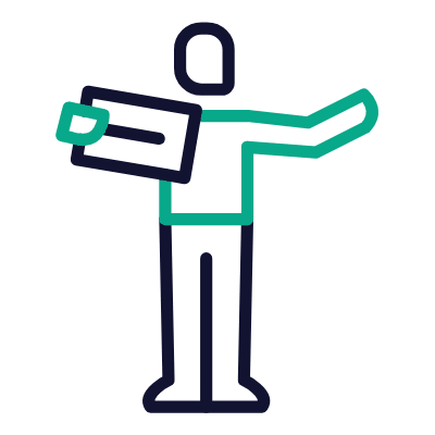 Hitchhike, Animated Icon, Outline