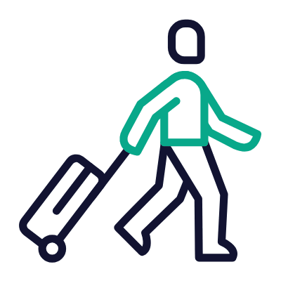 Traveler, Animated Icon, Outline